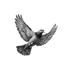 Flying Pigeon Isolated on transparent