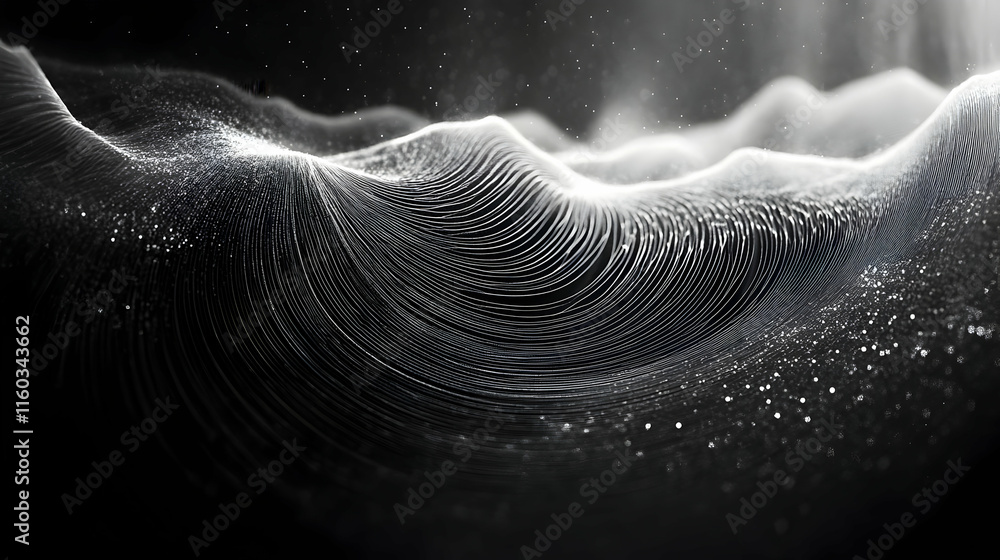 Poster abstract waves of light and texture create a mesmerizing visual experience.