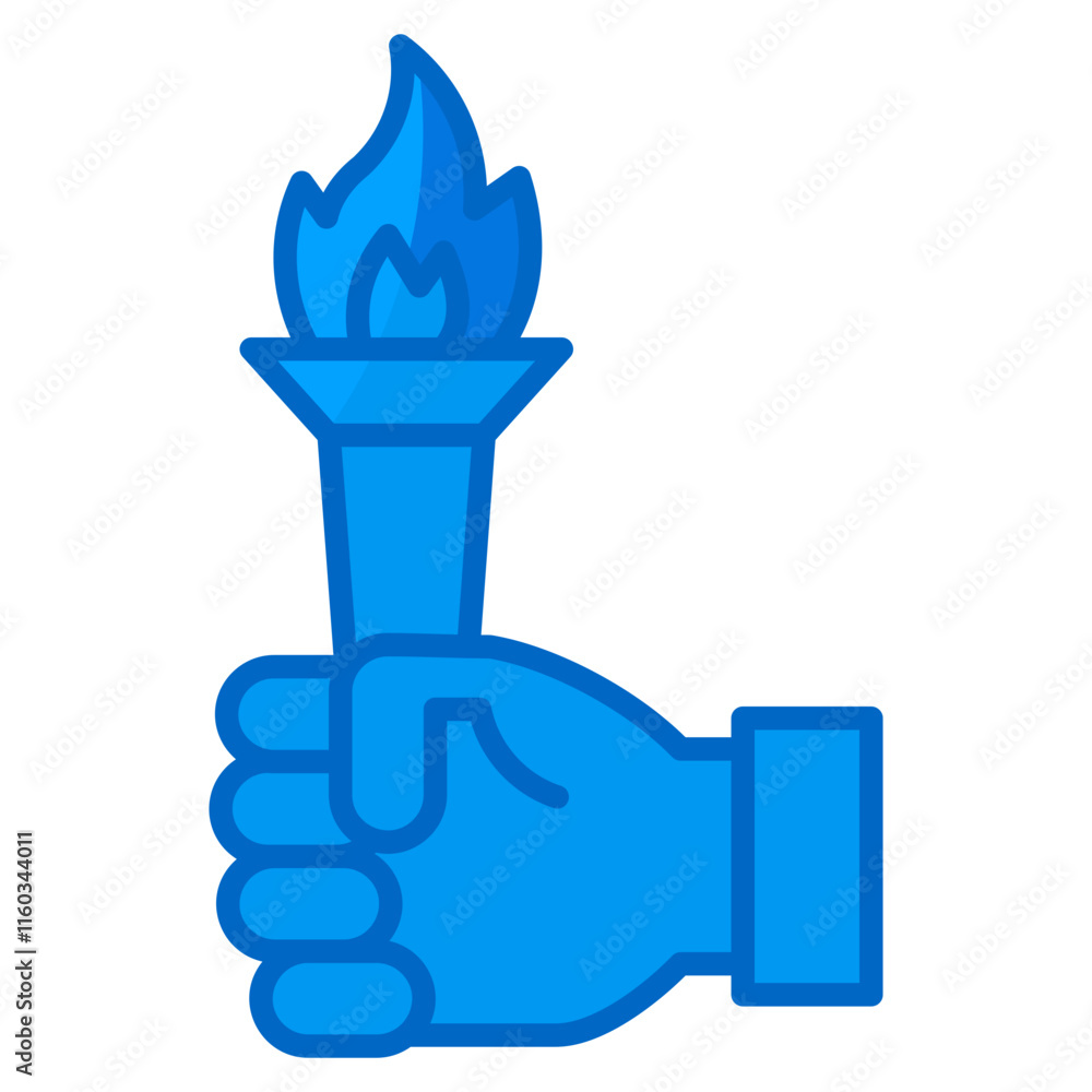 Poster torch icon element for design