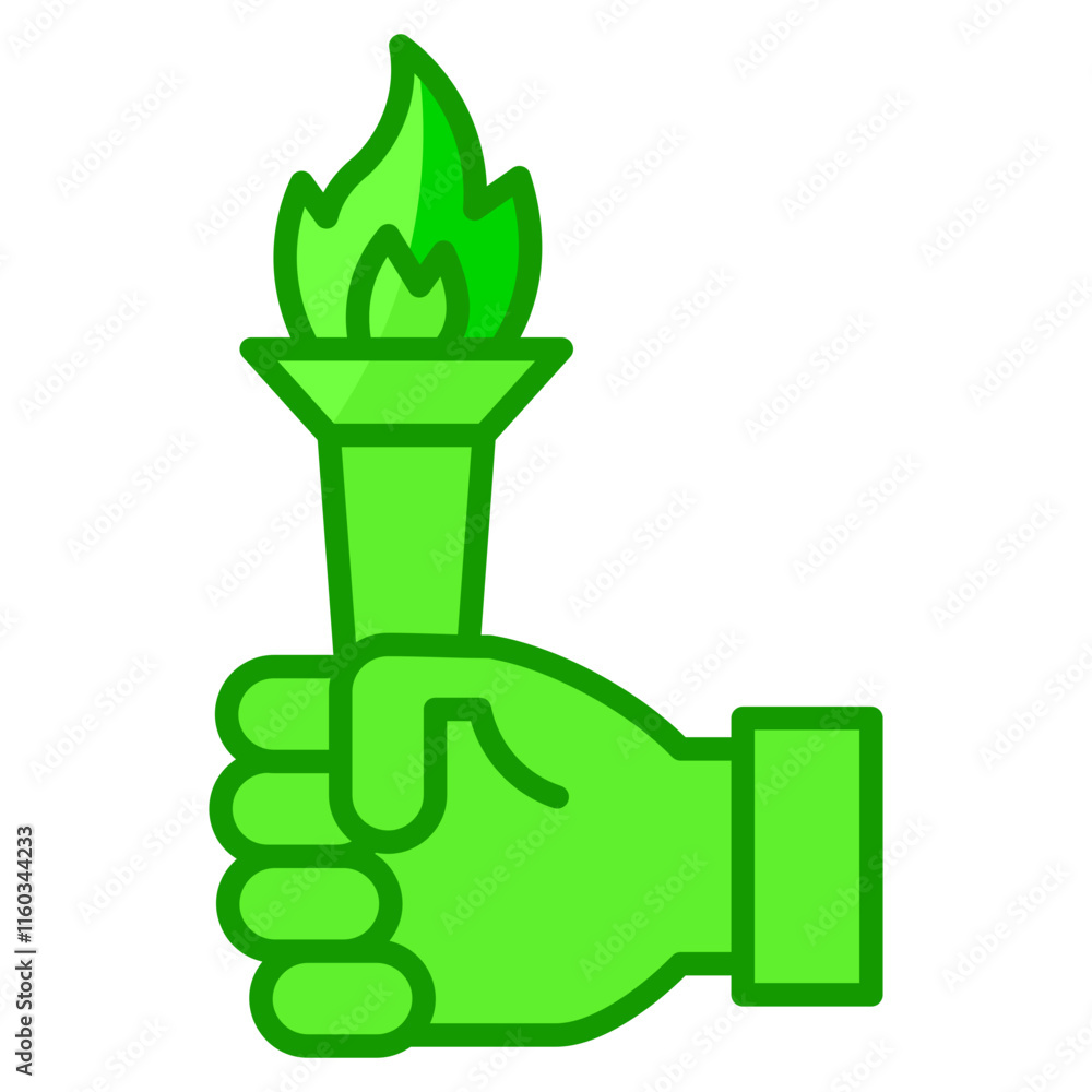Poster torch icon element for design