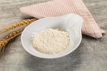 Wheat flour for cooking in the bowl