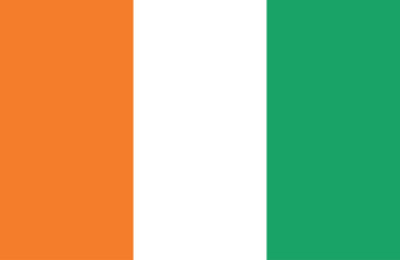 

Vector Ivory Coast National Flag icon. Flag design of Ivory Coast.