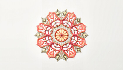 Decorative mandala design in intricate style with warm colors