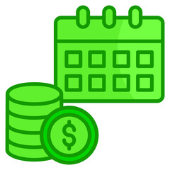 Fiscal Calendar  Icon Element For Design