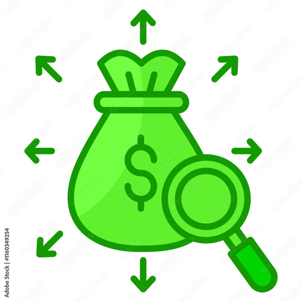 Poster expense tracking icon element for design