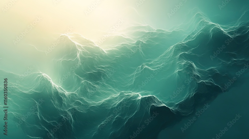 Poster abstract green gradient with subtle textures and light effects