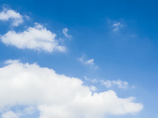 White cloud and blue sky. Natural background and texture.