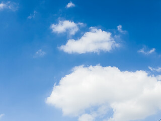 White cloud and blue sky. Natural background and texture.