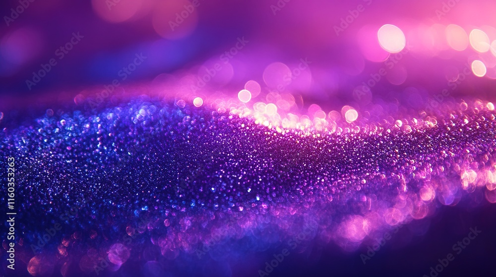 Poster abstract glowing purple bokeh background with shimmering texture