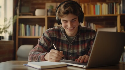 The Student with Laptop Device