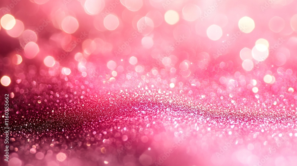 Aufkleber abstract glowing pink bokeh background with shimmering texture