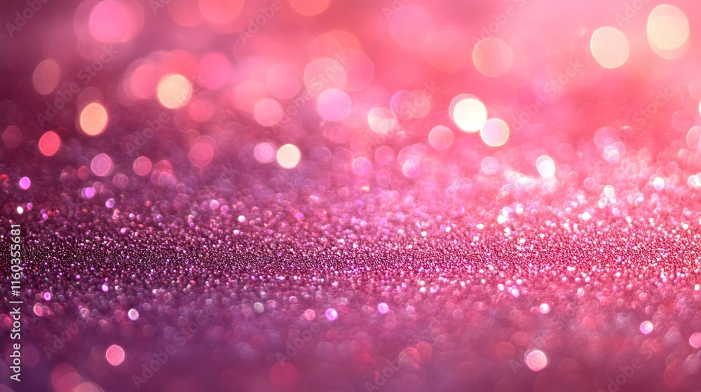 Poster abstract glowing pink bokeh background with shimmering texture
