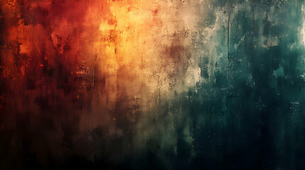 Fototapeta premium Abstract textured background with warm and cool color gradients blending together.
