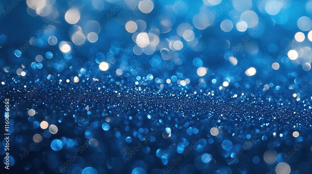 Poster abstract glowing blue bokeh background with shimmering texture