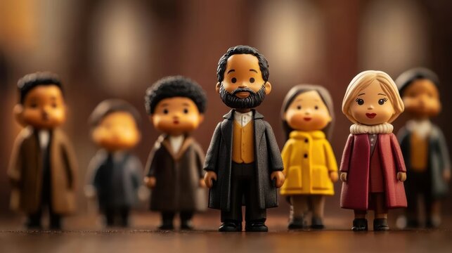 NAACP Day Unity and diversity celebration with diverse figurines symbolizing naacp day