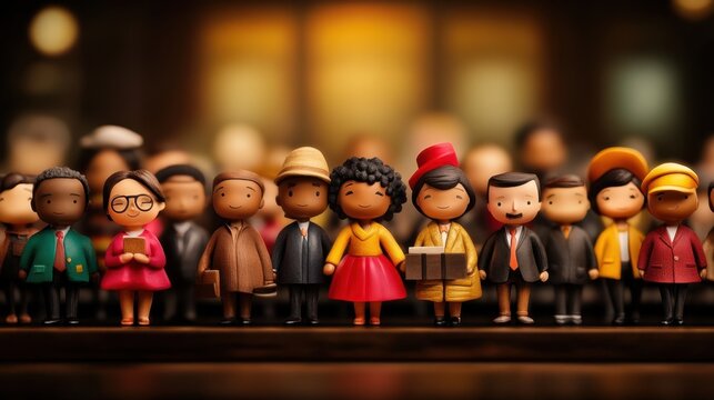 NAACP Day Naacp day celebration featuring diverse group of cartoon figures representing unity and diversity
