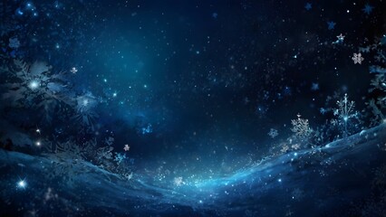 Fototapeta premium Starry Night Sky with Glowing Snowflake and Cosmic Glow V5