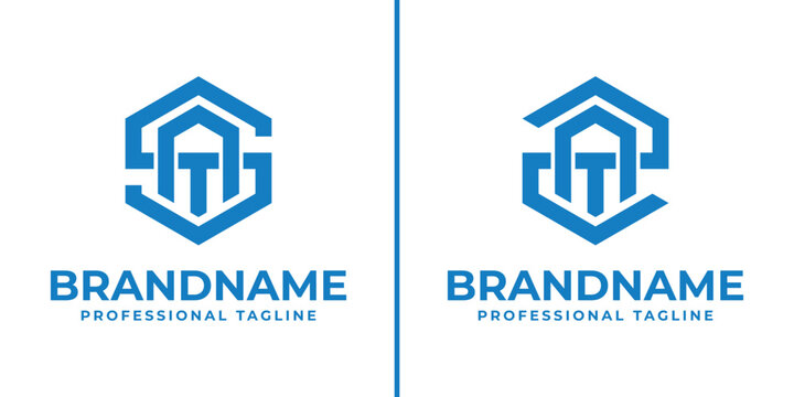 Letters SAT and ZAT Hexagon Logo, for SAT, STA, ATS, AST, TAS, TSA, ZAT, ZTA, ATZ, AZT, TAZ, TZA initials