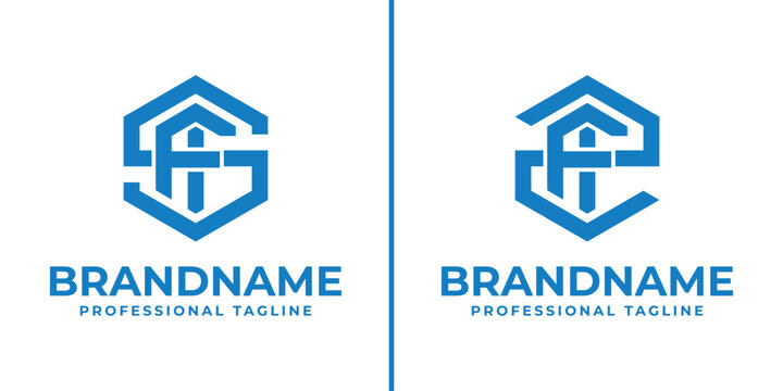 Letters SFI and ZFI Hexagon Logo, for SFI, SIF, FIS, FSI, ISF, IFS, ZFI, ZIF, FIZ, FZI, IZF, IFZ initials