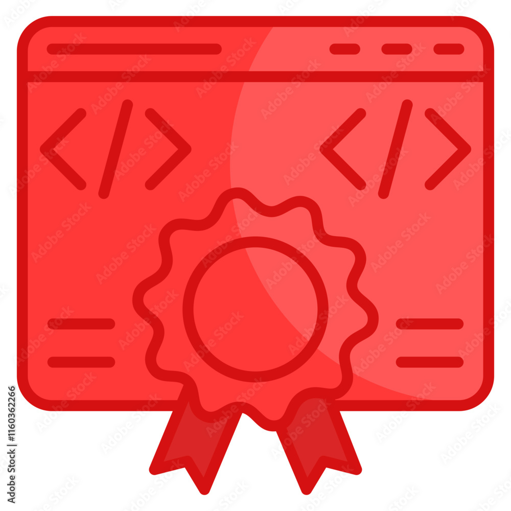 Poster software licensing icon element for design