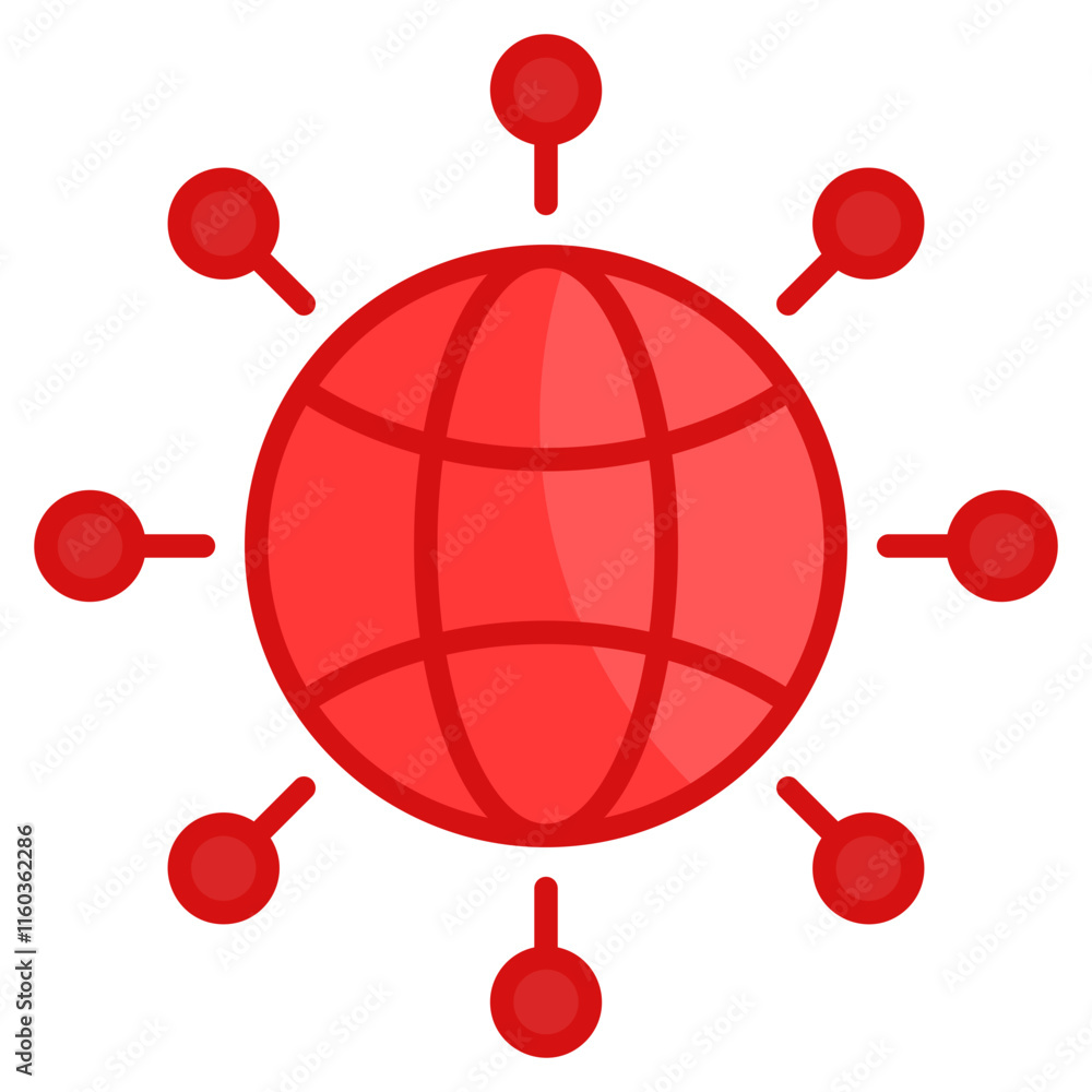 Poster content delivery network icon element for design