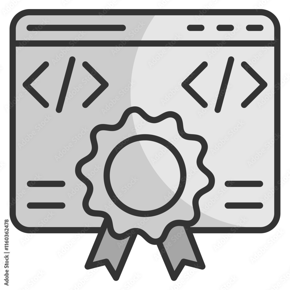 Poster software licensing icon element for design