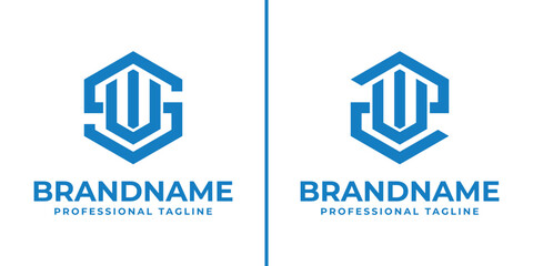 Letters SUI and ZUI Hexagon Logo, for SUI, SIU, UIS, USI, ISU, ISU, ZUI, ZIU, UIZ, UZI, IZU, IUZ initials