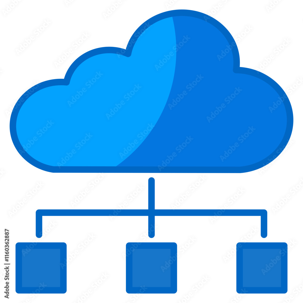 Poster load balancing icon element for design