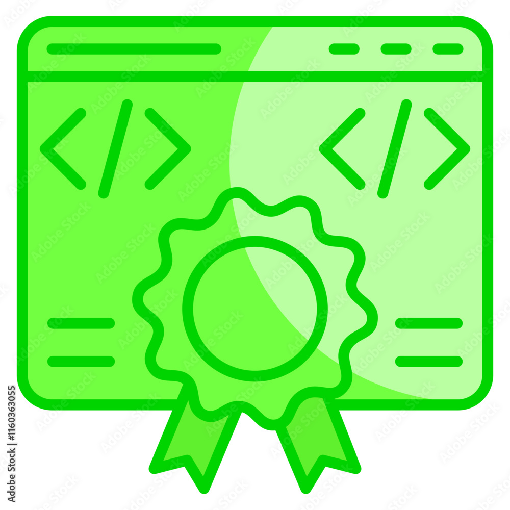 Poster software licensing icon element for design