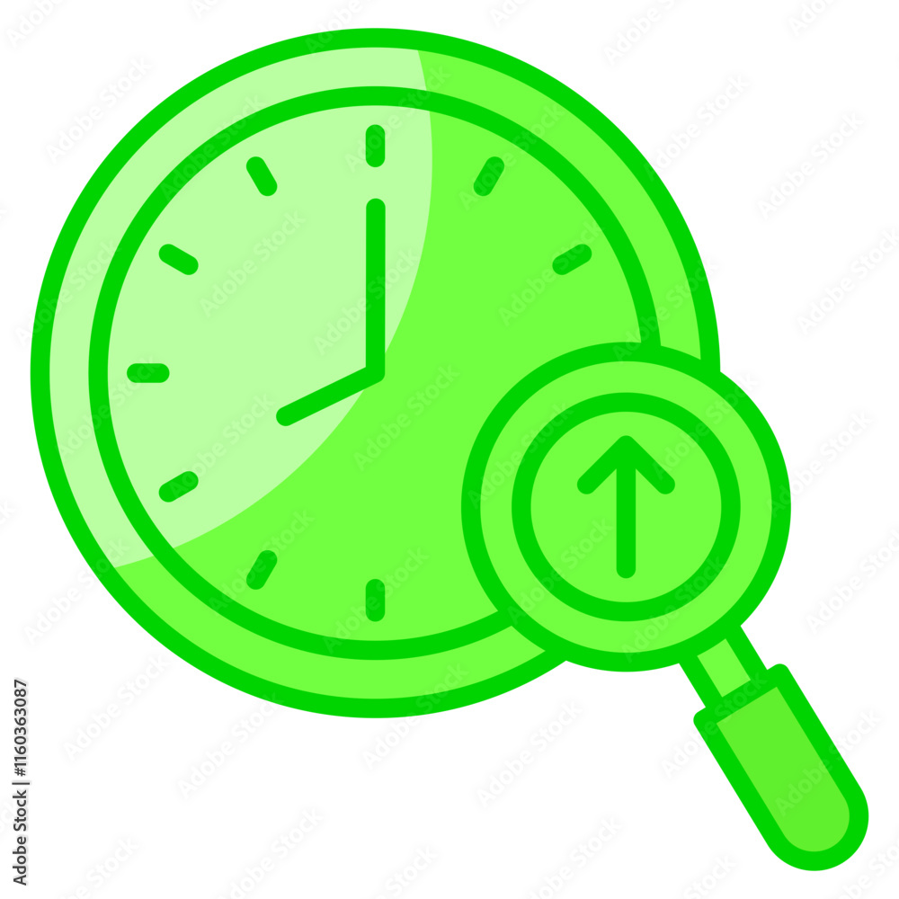 Poster uptime monitoring icon element for design