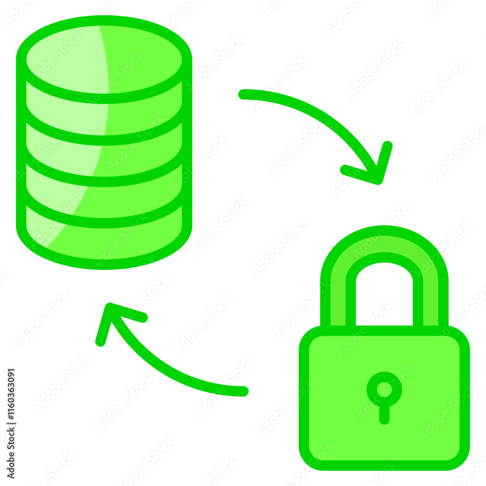 Poster data security icon element for design