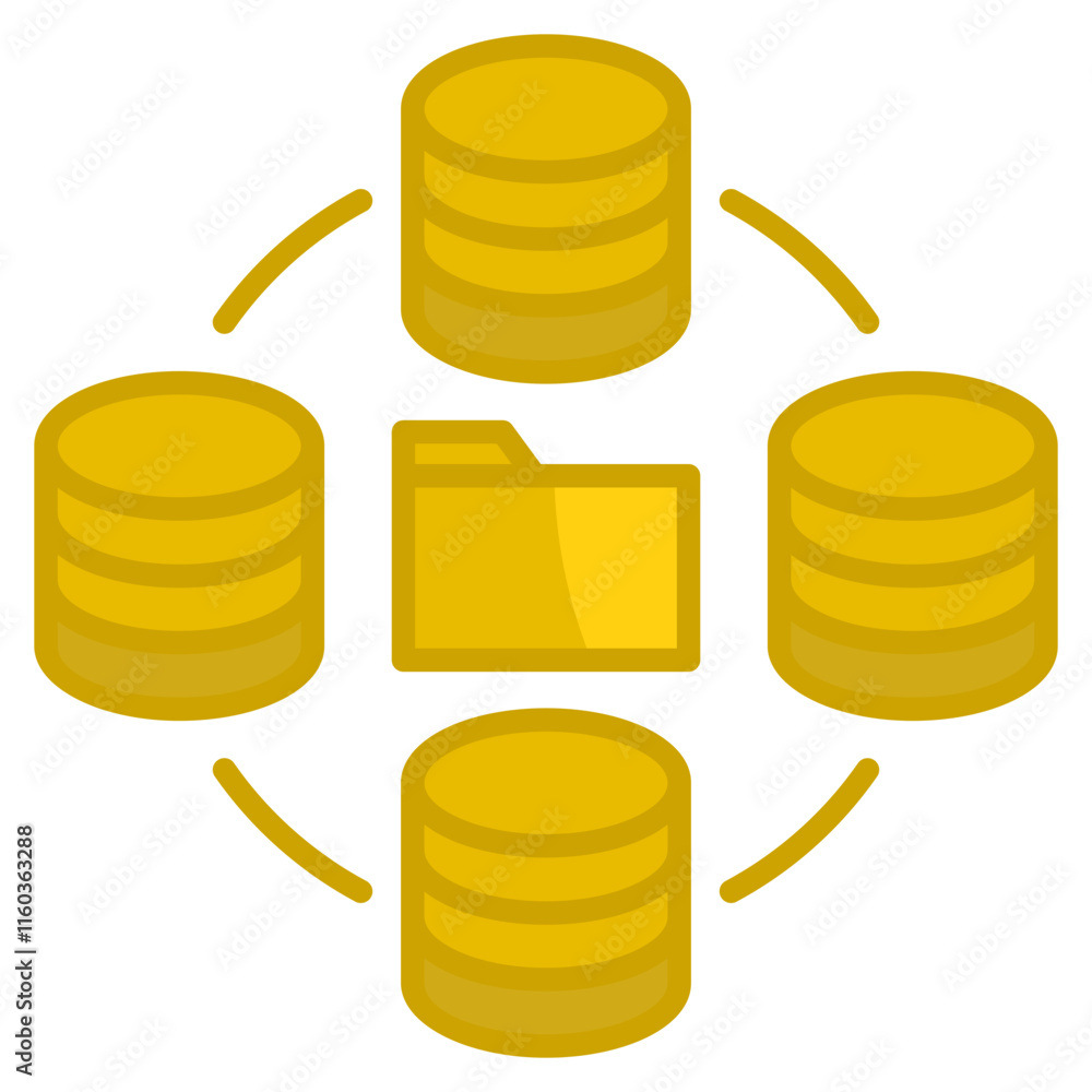 Poster data backup icon element for design