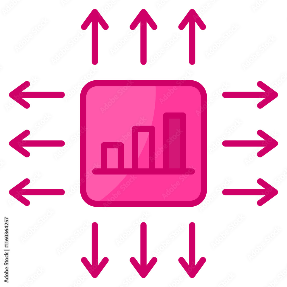 Poster scalability icon element for design