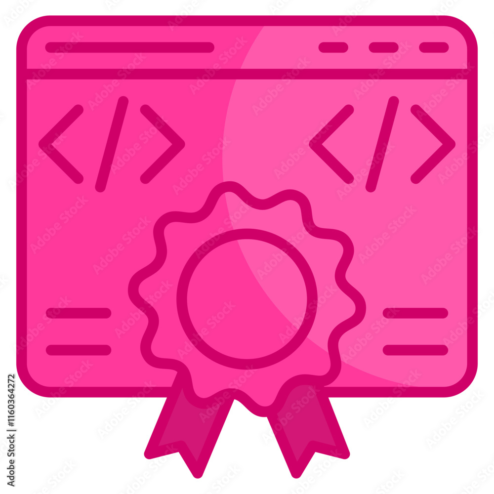 Poster software licensing icon element for design