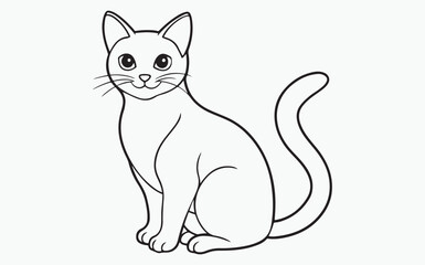 Fototapeta premium cat line art