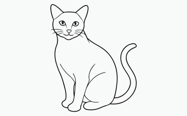 cat line art