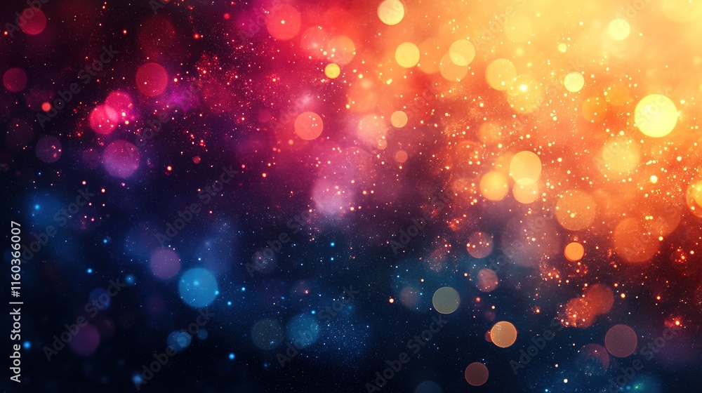Poster vibrant bokeh background with colorful gradient effect