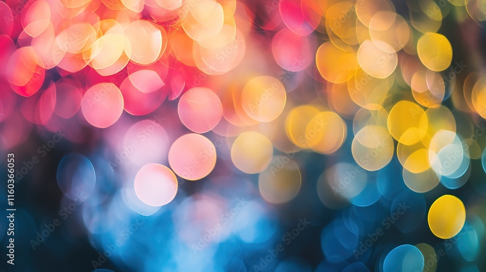 Poster vibrant bokeh background with colorful gradient effect