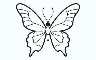Butterfly line art silhouette