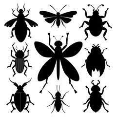Unique Flat Insect Collection for Creative Branding and Art Projects