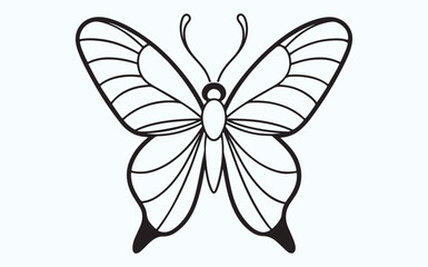Butterfly line art silhouette