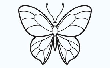 Butterfly line art silhouette
