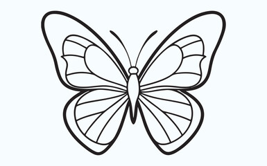 Butterfly line art silhouette
