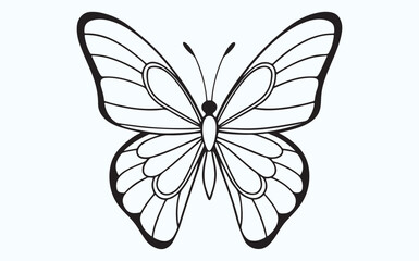 Butterfly line art silhouette