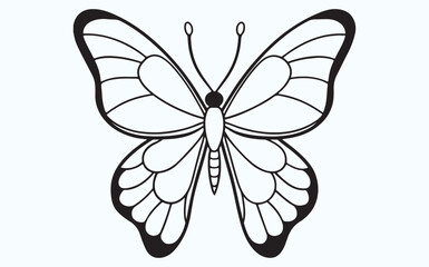 Butterfly line art silhouette