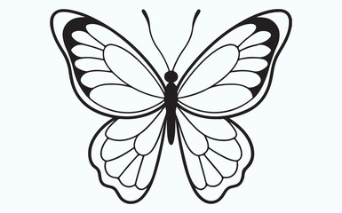 Butterfly line art silhouette
