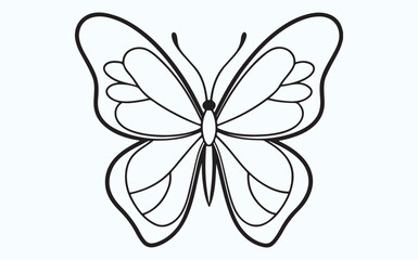 Butterfly line art silhouette