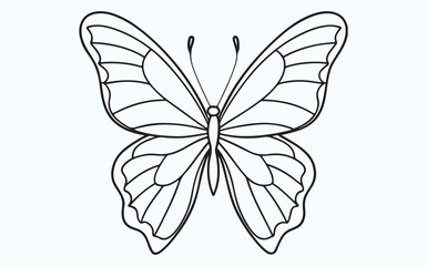 Butterfly line art silhouette