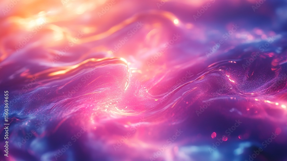 Aufkleber grainy iridescent holographic gradient background with psychedelic patterns