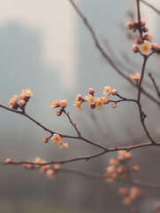 Fototapeta premium Close-up City, Minimalism, Building Facades, Aesthetics, Spring, Autumn, Blooming Trees, Street, Perspective, Beautiful Architecture, Neutral Background, European City, New York, China